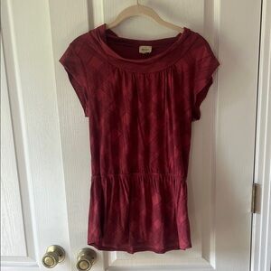 Ella Moss Burgundy Blouse